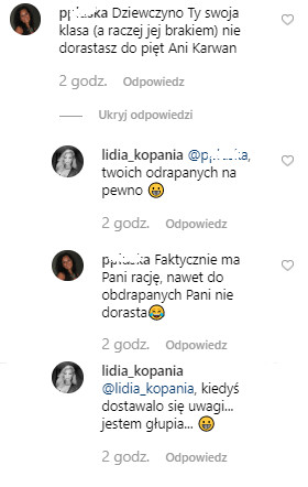 Lidia Kopania na Instagramie