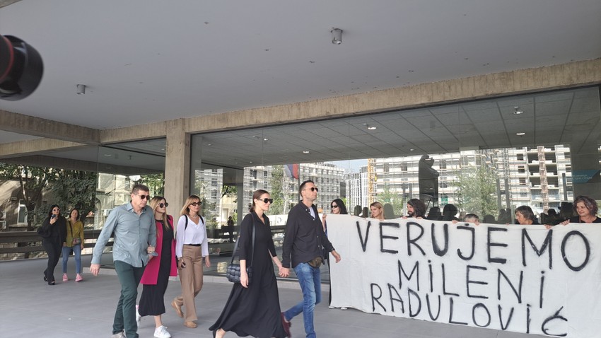 Milena Radulović na današnjem suđenju