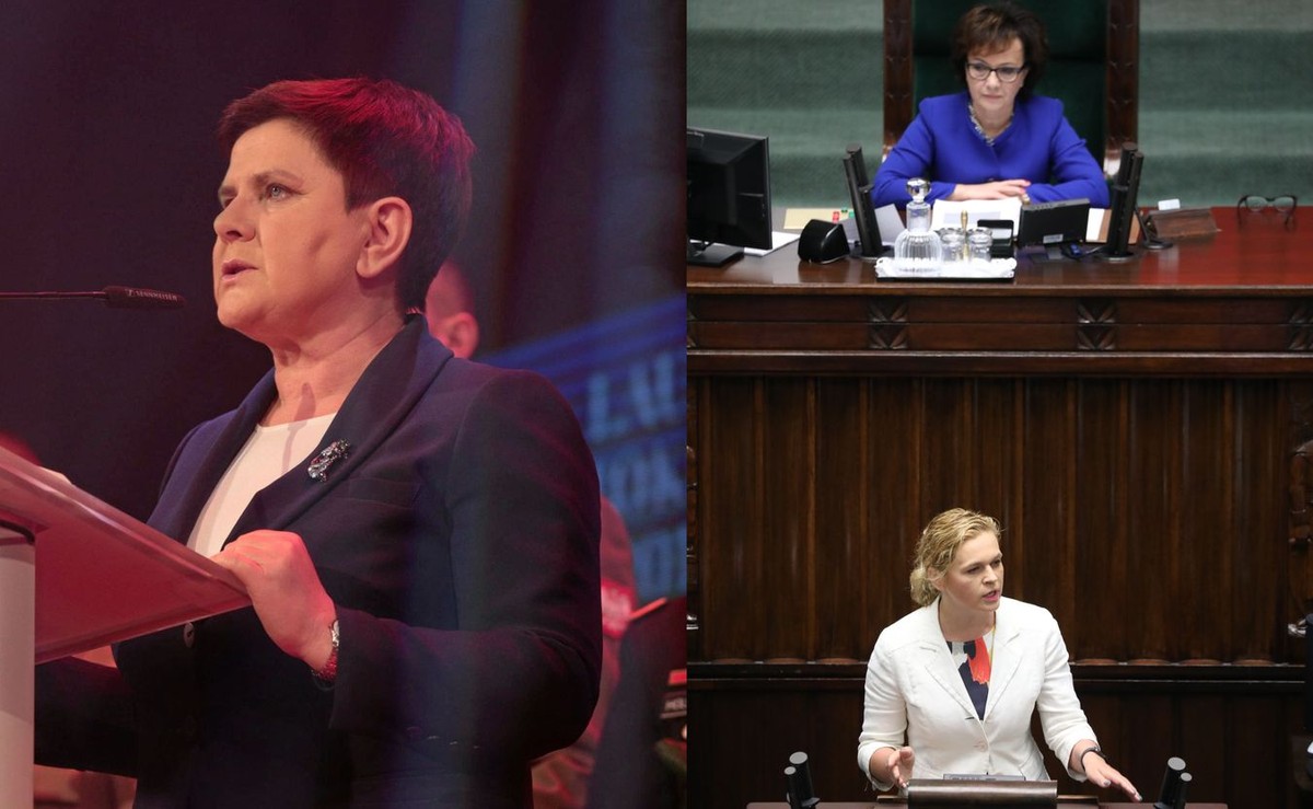 Beata Szydło, Barbara Nowacka i Elżbieta Witek