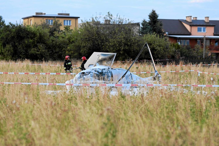 Śmigłowiec TVN24 'Błękitny' po awaryjnym lądowaniu