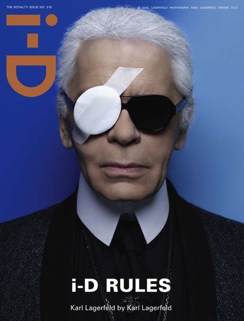 Karl Lagerfeld okładka i-D 2012