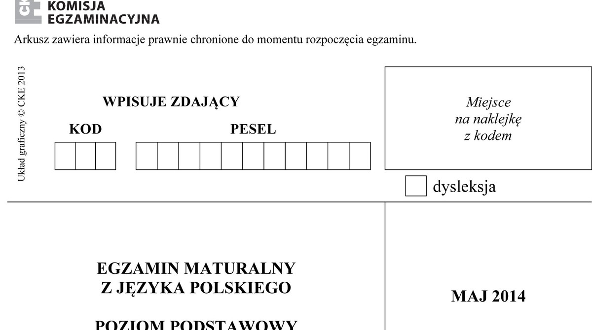 Matura Z Języka Polskiego 2014 Arkusze