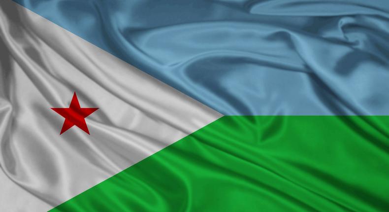 Djibouti National Flag.