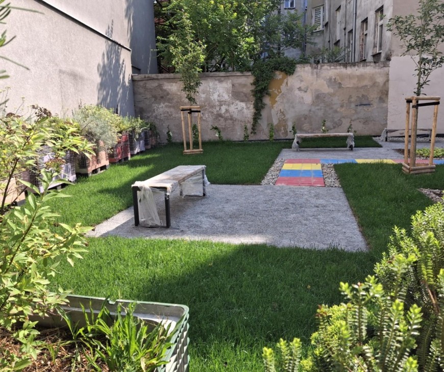 Przestrzeń na podwórku jest przyjazna mieszkańcom