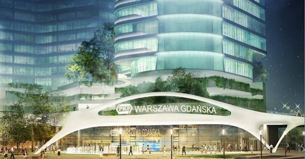  Nowy dworzec Warszawa Gdańska a obok biurowce. Powrót wspólnej inwestycji PKP i Ghelamco