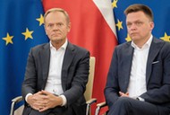 Przewodniczący PO Donald Tusk i lider Polski 2050 Szymon Hołownia