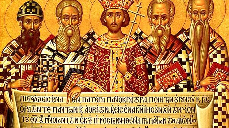 Cesarz Konstantyn i biskupi soboru nicejskiego I 