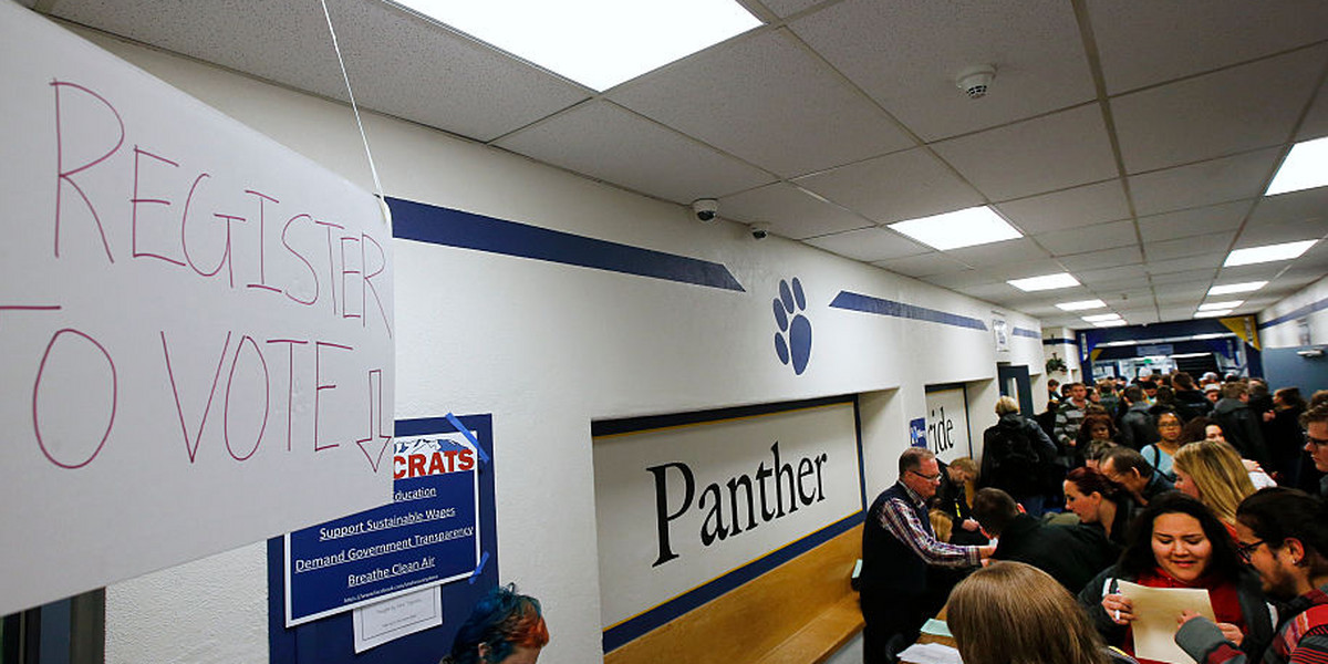 Farrer Junior High in Provo, Utah, was the site of a caucus in March during the primary season.