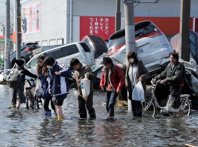Jedna z głównych ulic w Ishinomaki w prefekturze Miyagi