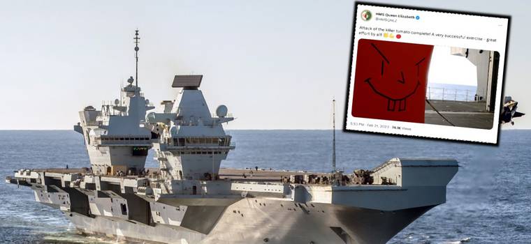 Ogromny lotniskowiec Royal Navy testuje broń. W akcji "zabójczy pomidor"