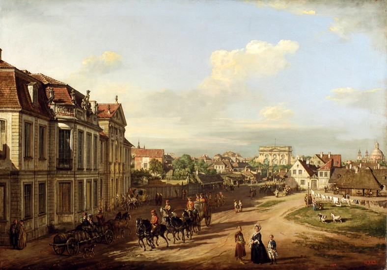 Barokowy pałac Lubomirskich w XVIII w. na weducie Bernardo Bellotto