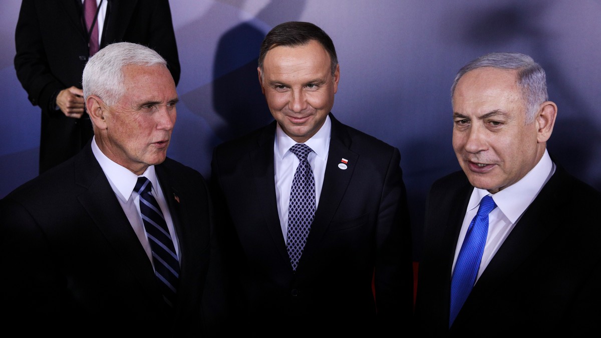 Andrzej Duda Benjamin Netanjahu Mike Pence