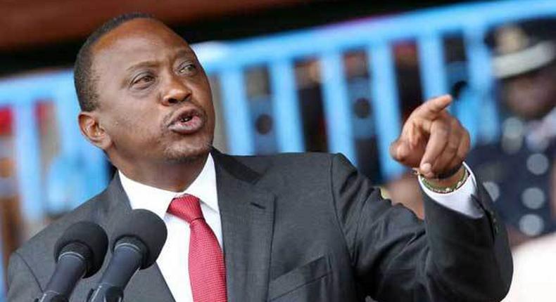 President Uhuru Kenyatta above has said that Raila Odinga has no clear agenda for the country and he has always championed propaganda throughout his political career.