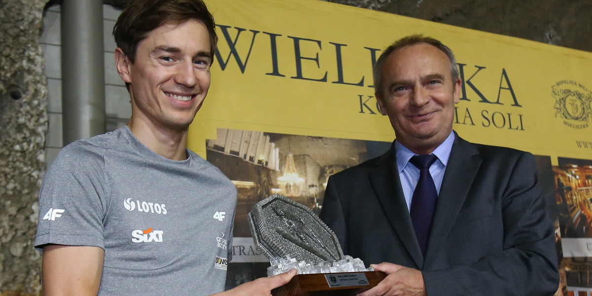 Kamil Stoch w kopalni soli w Wieliczce