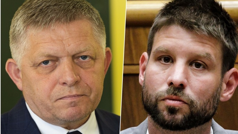 Robert Fico a Michal Šimečka.