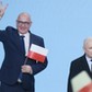 Jarosław Kaczyński i Joachim Brudziński podczas wieczoru wyborczego PiS