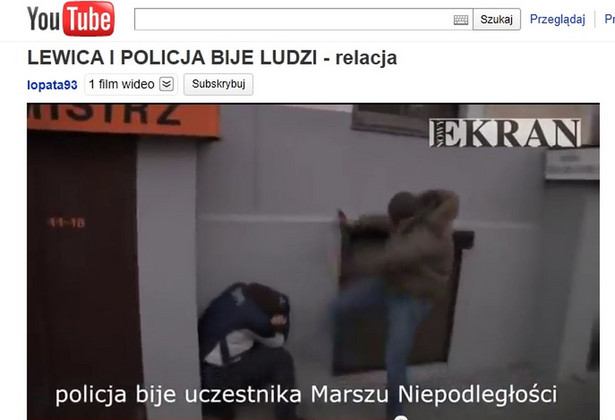 Policjant podejrzany o pobicie demonstranta zawieszony