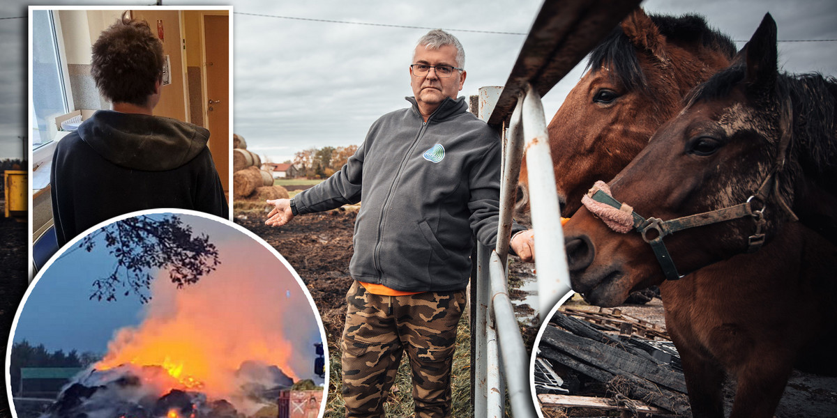 Przez tego podpalacza 500 zwierząt w Przystani Ocalenie straciło pasze i siano — mówi Dominik Nawa. 