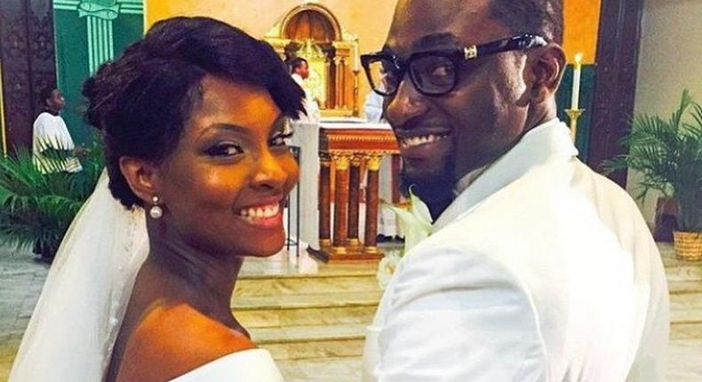 Gbenro Ajibade and his newly wedded wife, Osas Ighodaro