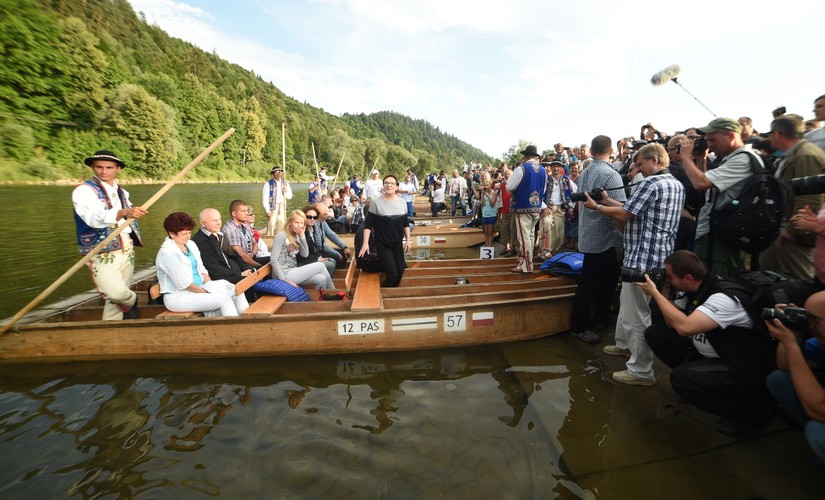 Ewa Kopacz na spływie Dunajcem