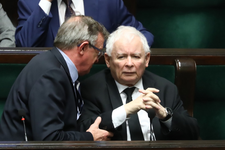 Tadeusz Cymański i Jarosław Kaczyński 