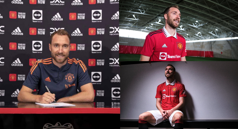 Christian Eriksen has been officially unveiled as a Manchester United player