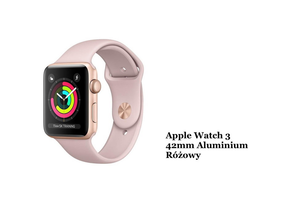 Apple Watch 3 42mm Aluminium / Różowy