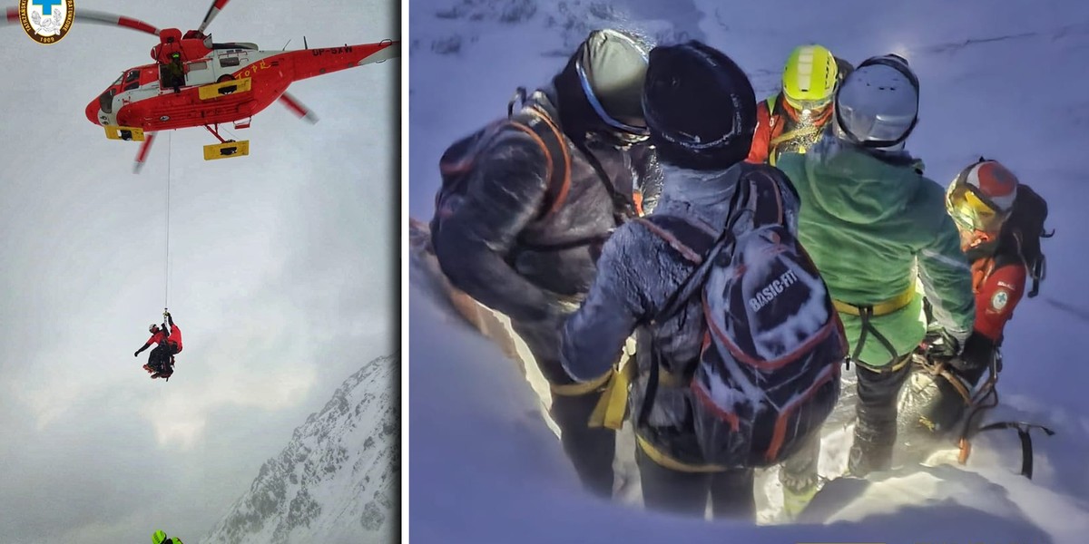 Tatry. Turyści utknęli na Koziej Przełęczy. Trudna akcja ratowników TOPR.