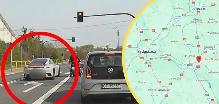 Z lewoskrętu pojechał na wprost. Kierowca Porsche nie przewidział jednego [WIDEO]