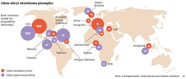 Gdzie ukryć skradzione pieniądze? (MAPA)