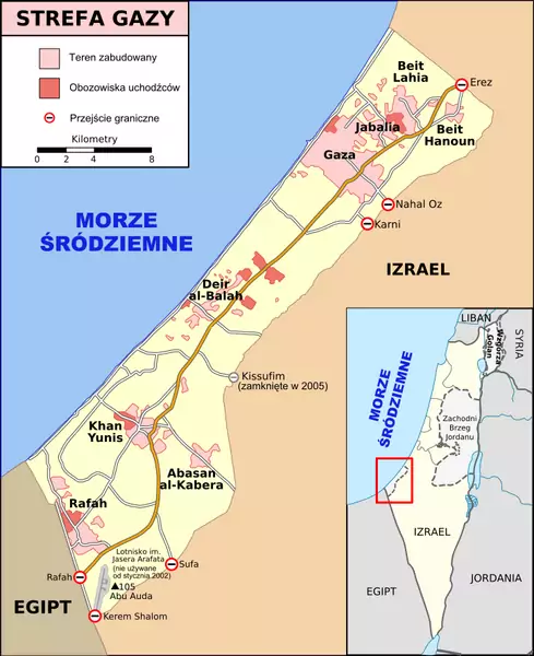 Mapa Strefy Gazy