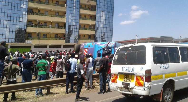 File image of a Joy Kenya bus involved in an accident. Buses belonging to the company have been involved in a series of accidents that raise concerns