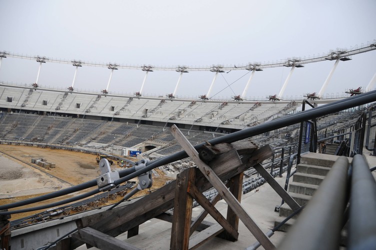 Zdjęcie z przebudowy Stadionu Śląskiego - trybuny