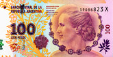 Evita Peron, 100 pesos, Argentyna