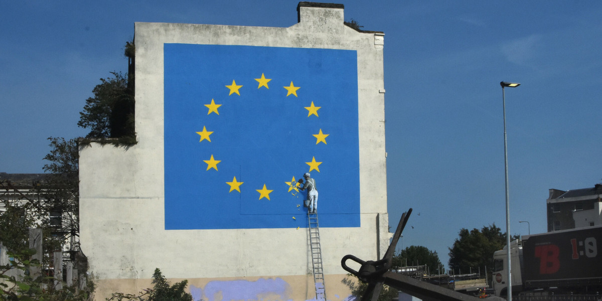 Mural Banksy'ego w Dover, Wielka Brytania  