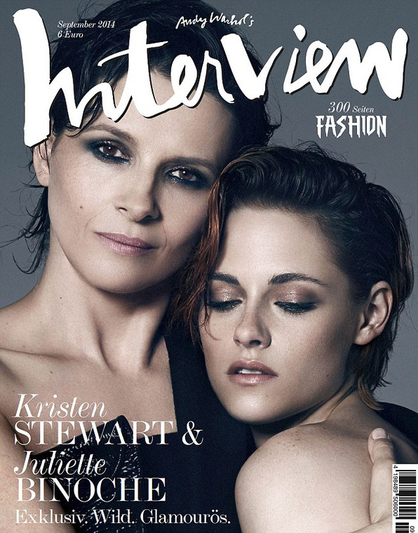 Juliette Binoche i Kristen Stewart na okładce magazynu "Interview"