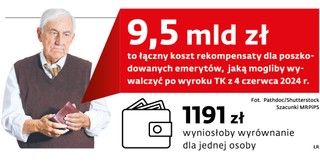 9,5 mld zł to łączny koszt rekompensaty dla poszkodowanych emerytów, jaką mogliby wywalczyć po wyroku TK z 4 czerwca 2024 r.