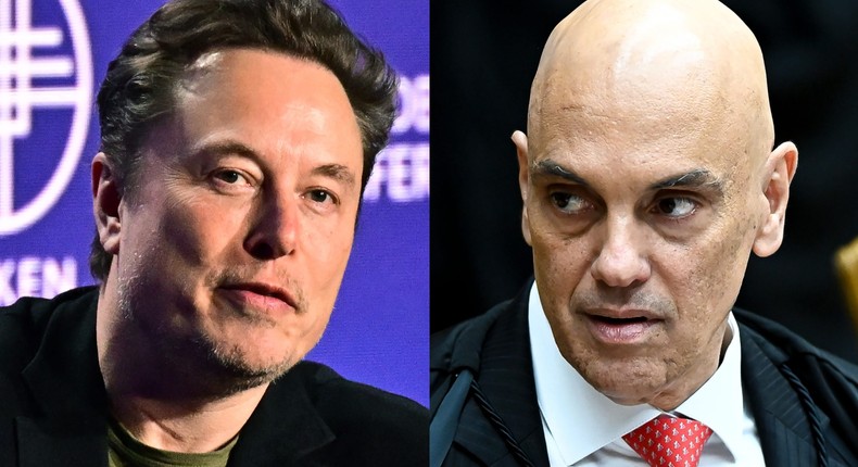 Elon Musk has been in a months-long dispute with Brazilian Justice Alexandre de Moraes.Frederic J. Brown/AFP/NurPhoto/Getty