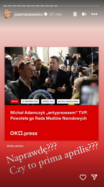 Joanna Racewicz komentuje powołanie Michała Adamczyka na prezesa TVP