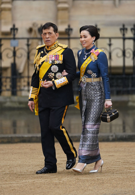 Król Vajiralongkorn i królowa Suthida (Londyn, 6 maja 2023 r.)