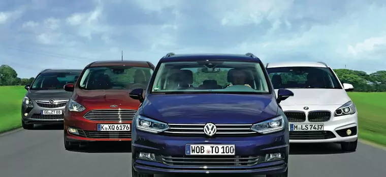 Król vanów pilnie poszukiwany: nowy VW Touran kontra BMW 216d Gran Tourer, Ford Grand C-Max, Opel Zafira Tourer