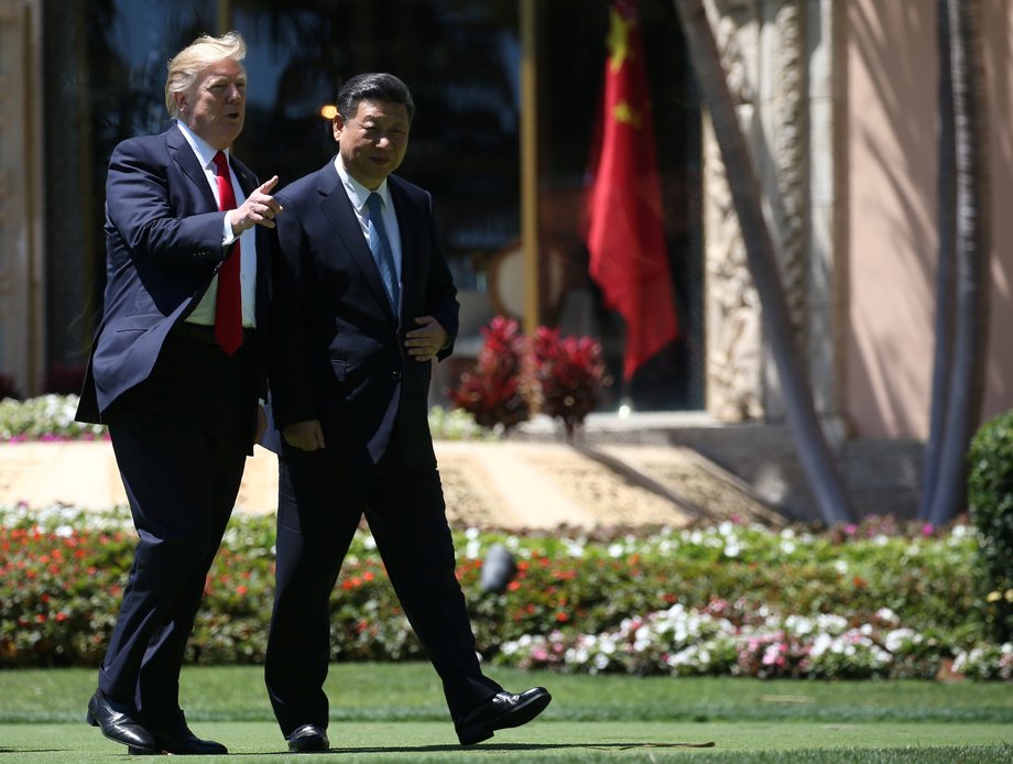 Presidents Donald Trump and Xi Jinping.