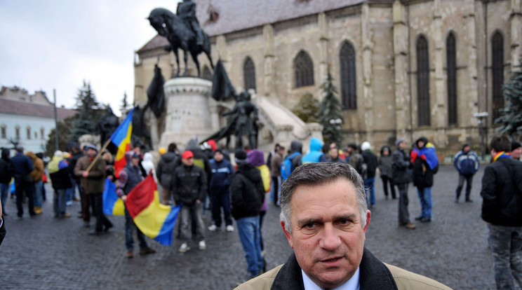 2013. március 22-én készült kép Gheorghe Funarról, Kolozsvár egykori polgármesteréről / Fotó: MTI/Mediafax/Raul Stef)