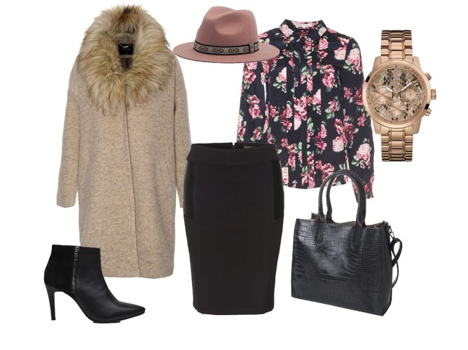 Jesienne STYLIZACJE z akcentami w różnych odcieniach różu