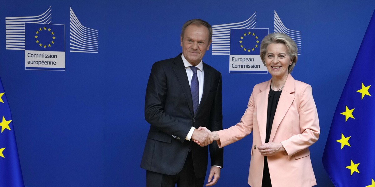 Donald Tusk i Ursula von der Leyen