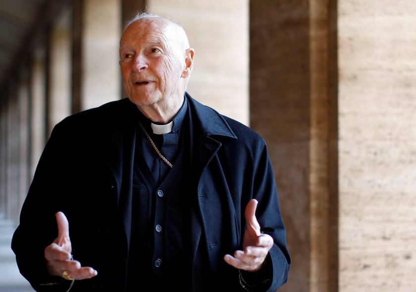 FILE PHOTO: Cardinal McCarrick from U.S. arrives for a meeting at the Synod Hall in the Vatican