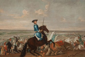 King Charles XII at the Battle of Narva on 19 November 1700. Artist: Krafft, David, von (1655-1724)