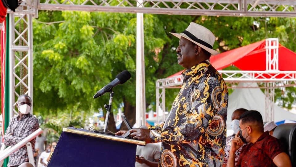 Former Prime Minister and ODM party leader Raila Odinga