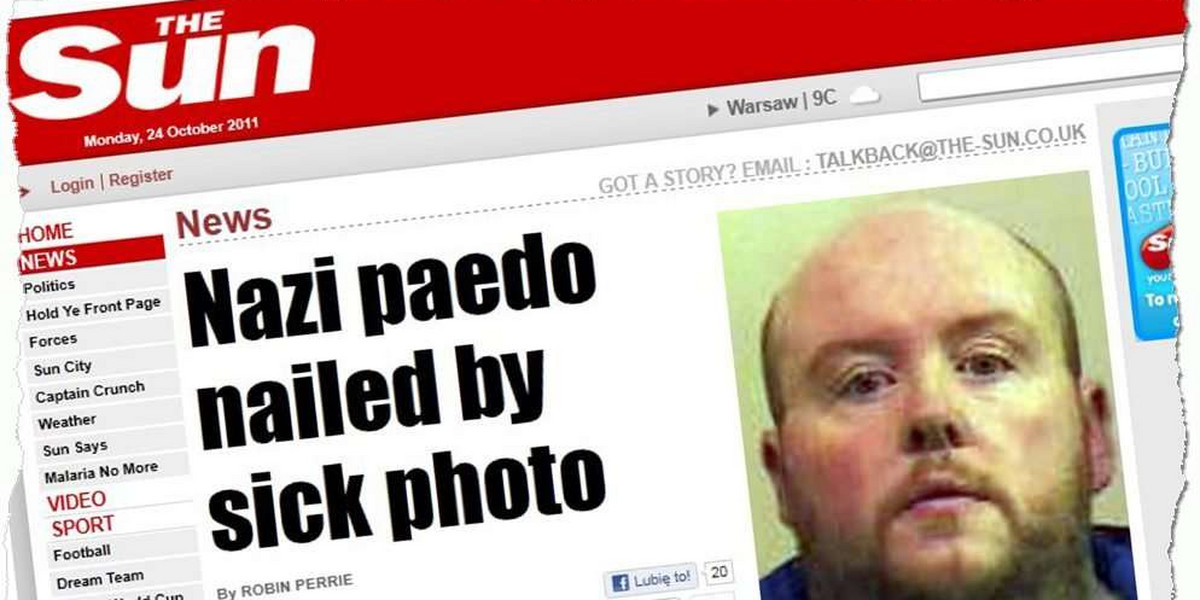 Nazista pedofil złapany w UK