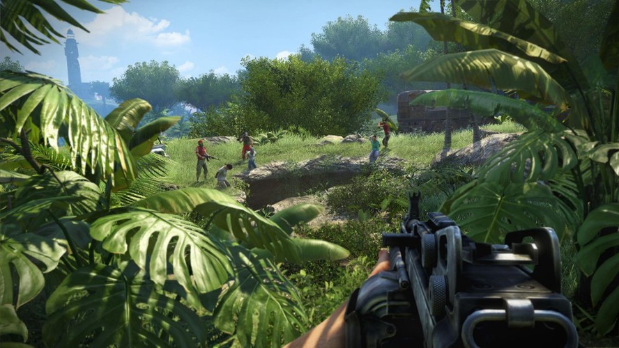 5. Far Cry 3 Chociaż plotki donosiły, że kolejna część Far Cry będzie dziać się w Afryce, twórcy zdecydowali się na powrót do dżungli i klimatów z Far Cry. Gracz wciela się w Jasona Brody'ego, którego łódź została zatopiona przez lokalnych piratów, a on sam porwany. Po udanej ucieczce od egzekucji musi stawić czoła wielu niezrównoważonym psychicznie i pozbawionym skrupułów piratom na niebezpiecznej wyspie, której nie ma nawet na mapie. W Far Cry 3 uczestnik otrzymuje punkty doświadczenia, za które może kupić nowe umiejętności.